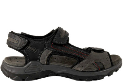 salg af ROHDE SORT SANDAL I SKIND OG TEKSTIL