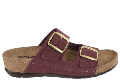 salg af ROHDE SLIPPERS I BORDEAUX OLIERET SKIND