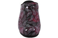 SANITA BORDEAUX PLANTEMØNSTER TØFFELTRÆSKO I LAK