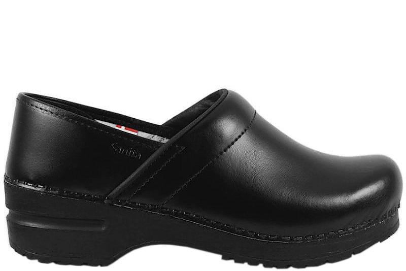 salg af SANITA CLOOSED BLACK W TRÆSKO MED GUMMISÅL