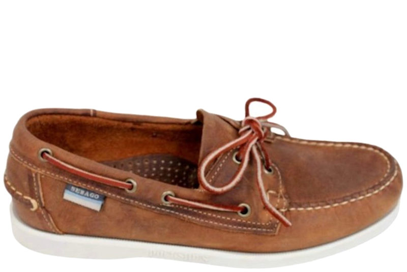 salg af SEBAGO DOCKSIDES SEJLERSKO I BRUNT OLIERET SKIND