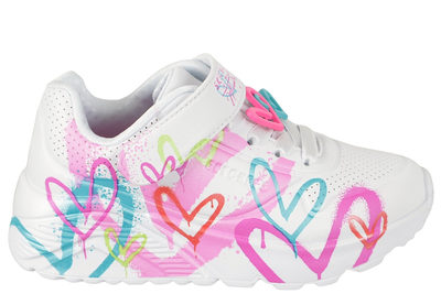 salg af SKECHERS UNO LITE - HEART STATUS WHITE SNEAKER