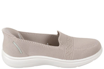 salg af SKECHERS ON THE - GO FLEX RADIANT SLOANE TAUPE BALLERINA SLIP-INS