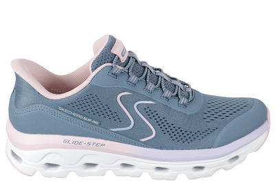 salg af SKECHERS GLIDE-STEP SOLE GREY BLUE SLIP-INS