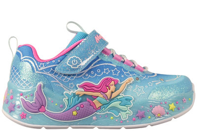 salg af SKECHERS S LIGHTS MERMAID DREAMS BLUE GLITTER