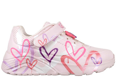 salg af SKECHERS UNO LITE - HEART STATUS PINK SNEAKER