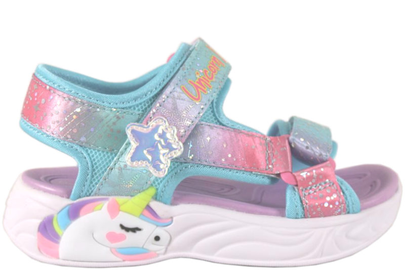 Køb SKECHERS S LIGHTS UNICORN DREAMS SANDAL MED LYS - Salg af Pige sandaler