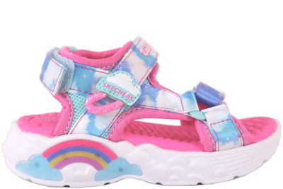 salg af SKECHERS SUMMER SKY SANDAL I TEKSTIL MED LYS