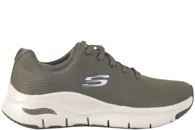 salg af SKECHERS ARCH FIT OLIVEN SNEAKERS I TEKSTIL