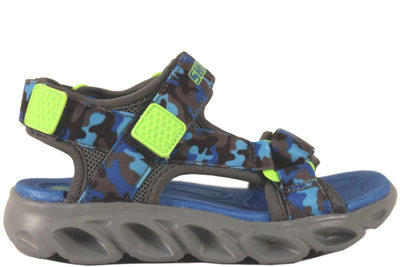 salg af SKECHERS SUN BREAKS BLÅ SANDAL I TEKSTIL MED LYS