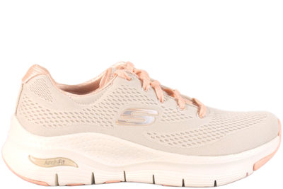 salg af SKECHERS ARCH FIT BIG APPEAL BEIGE SNEAKERS I TEKSTIL