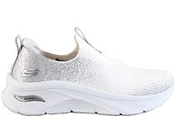 salg af SKECHERS ARCH FIT DLUX GLIMMER DUST WHITE SILVER