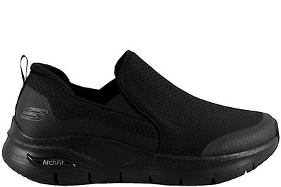 salg af SKECHERS ARCH FIT EXTRA WIDE FIT BLACK SNEAKERS