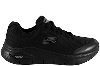 salg af SKECHERS ARCH FIT EKSTRA WIDE BLACK SNEAKERS