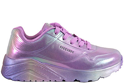 salg af SKECHERS UNO LITE METALLIC MOVES SNEAKERS I LILLA PU