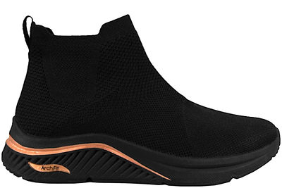 salg af SKECHERS ARCH FIT S-MILES SOCK WALK BLACK BOOT