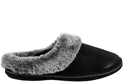 salg af SKECHERS COZY CAMPFIRE HJEMMESKO I SORT TEKSTIL