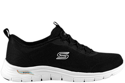 salg af SKECHERS ARCH FIT VISTA GLEAMING BLACK SNEAKERS