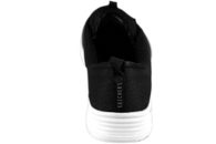 SKECHERS SNEAKERS I SORT OG HVIDT TEKSTIL