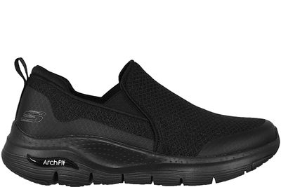 salg af SKECHERS ARCH FIT SNEAKERS I SORT TEKSTIL