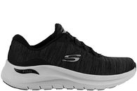 salg af SKECHERS ARCH FIT 2.0 SNEAKERS I SORT OG GRÅ TEKSTIL