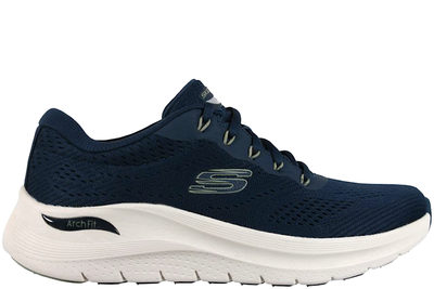 salg af SKECHERS ARCH FIT 2.0 SNEAKERS I BLÅ TEKSTIL