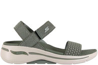 salg af SKECHERS GO WALK ARCH FIT SANDAL - POLISHED OLIVE GREEN