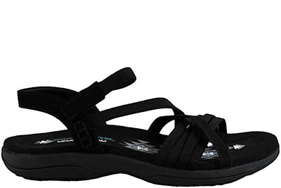 salg af SKECHERS REGGAE SLIM-SUMMER HEAT BLACK SANDAL