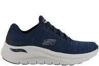 salg af SKECHERS ARCH FIT 2.0-UPPERHAND SNEAKERS I BLÅT TEKSTIL