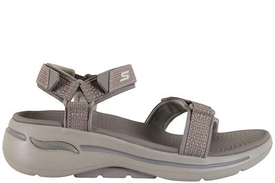 salg af SKECHERS GO WALK ARCH FIT SANDAL I TAUPE TEKSTIL