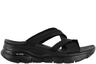 salg af SKECHERS ARCH FIT NEW BEGINNING SLENTERS I SORT TEKSTIL