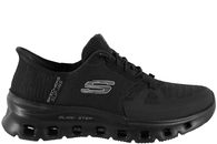 salg af SKECHERS SLIP-INS GLIDE-STEP PRO FRITIDSSKO I SORT TEKSTIL