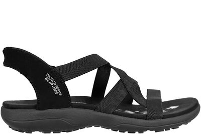 salg af SKECHERS RAGGAE SLIM STRETCH FLEX BLACK SLIP-INS