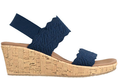 salg af SKECHERS BEVERLEE TIMELESS TOUCH NAVY BLUE SANDAL