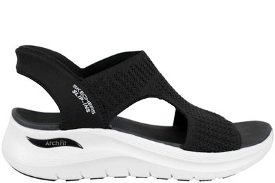 salg af SKECHERS ARCH FIT MY EVERYDAY BLACK SANDAL SLIP-INS
