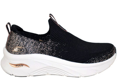 salg af SKECHERS ARCH FIT DLUX BLACK SNEAKER