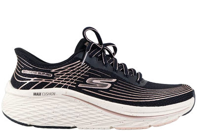 salg af SKECHERS MAX CUSHIONING ELITE 2.0 KAPLAN BLACK WITH ROSEGOLD SLIP-INS