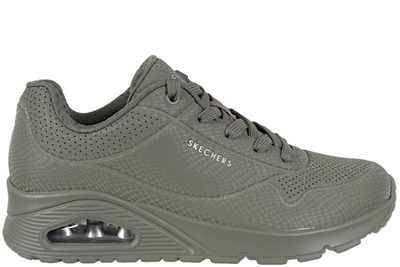 salg af SKECHERS UNO - SHINY SCALE OLIVE GREEN SNEAKER