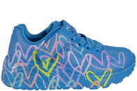 salg af SKECHERS UNO LITE - LOVE LEVITATE HEARTS BLUE SNEAKER