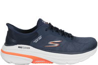 salg af SKECHERS MAX CUSHION SLIP-IN SNEAKERS I NAVYBLÅ TEKSTIL