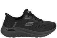salg af SKECHERS ARCH-FIT 2.0 MORNING MIST SLIP-INS SNEAKERS I SORT TEKSTIL