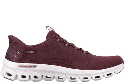 salg af SKECHERS GLIDE-STEP ELEVATE AMAZE SLIP-IN SKO I BORDEAUX TEKSTIL