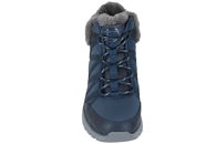 SKECHERS GRACEFUL - COZY STROLLS SLIP-IN VINTERSTØVLE I BLÅ TEKSTIL