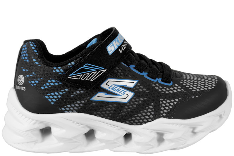 salg af SKECHERS S LIGHTS-VORTEX 2.0 SKO I SORT TEKSTIL MED LYS