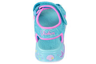 SKECHERS SANDAL I BLÅ TEKSTIL