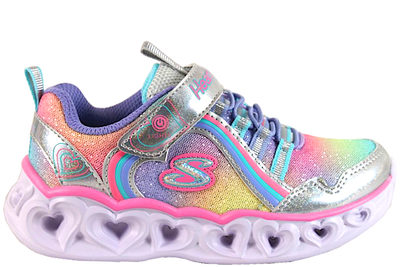 salg af SKECHERS RAINBOW LUX MULTIFARVET MESH SNEAKERS
