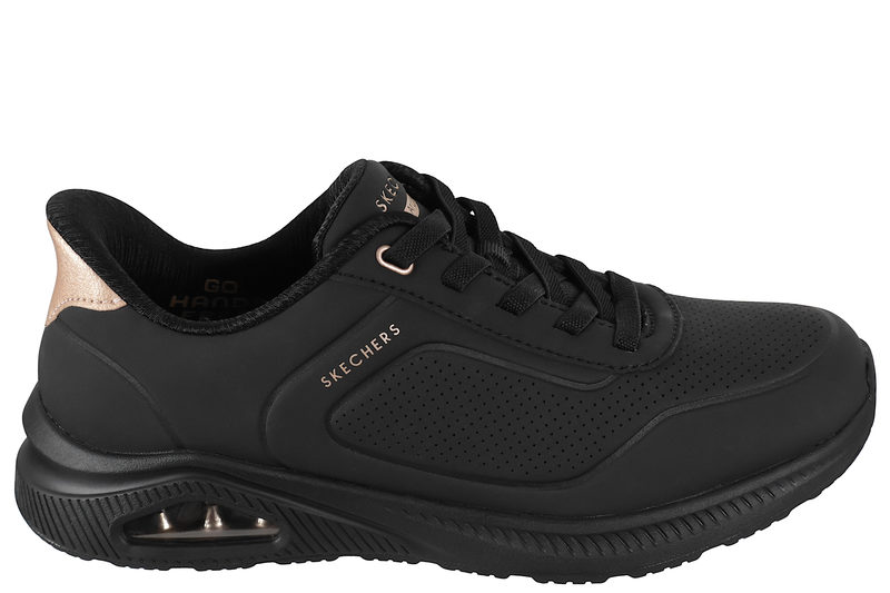 salg af SKECHERS ARCH FIT UNO RELAXING ON AIR BLACK SLIP-INS