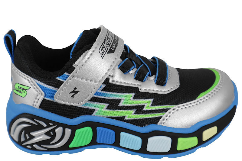 salg af SKECHERS S LIGHTS - LIL STORM SCENE SILVER BLUE SHOE