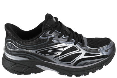 salg af SKECHERS - STAMINA SPORT BLACK SILVER SLIP-INS