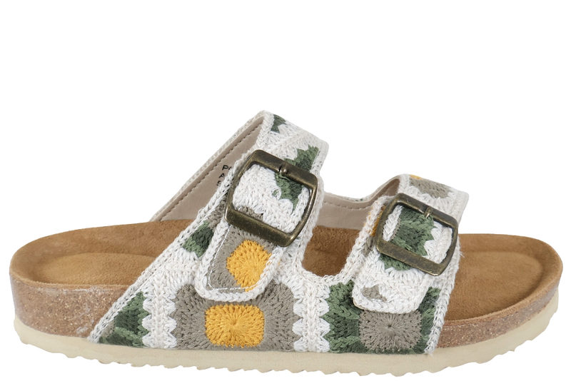 salg af SKVULP SLENTERS I KHAKI TEKSTIL MED STRIK LOOK